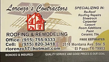 Lorenzo's Contractor Roofing & Remodeling